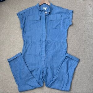 Burberry Romper Girls 14Y Denim Military Jumpsuit London England Children